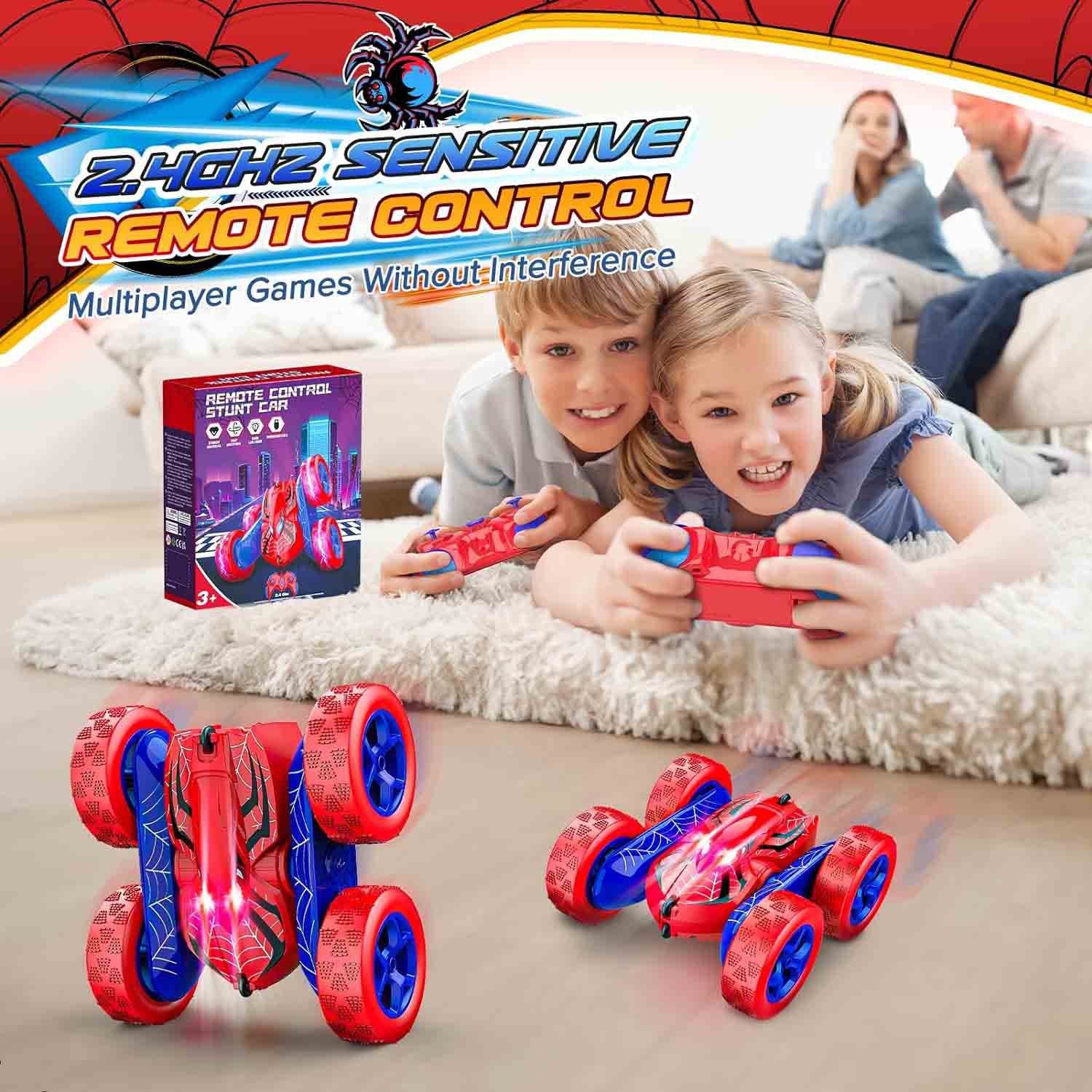 Dreamlandia Spider Toys Remote Control Cars Man Toys, 360 Flips RC Car Kids Toys for 3 4 5 6 7 8 Year Old Boy Gifts, Monster Truck Toys Boys Toys Age 3 4 5 6 7 8, Presents Gifts for 4-9 Year Old Boys - Image 4